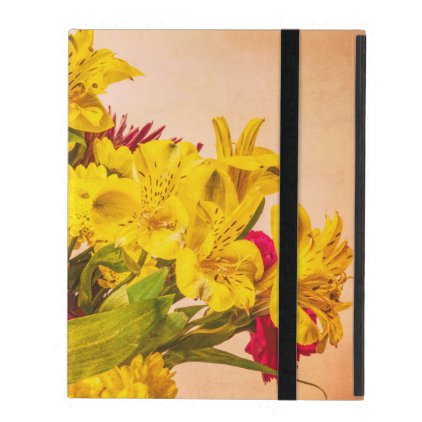 Personalized Yellowed Flowers print iPad Case