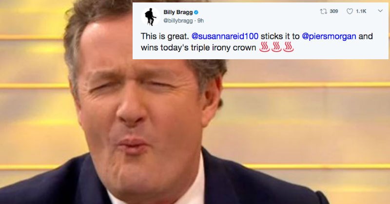 Piers Morgan gets owned by his co-host on live TV, and everyone loved it.