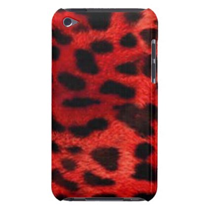 Red & Black Animal Print Barely There iPod Case