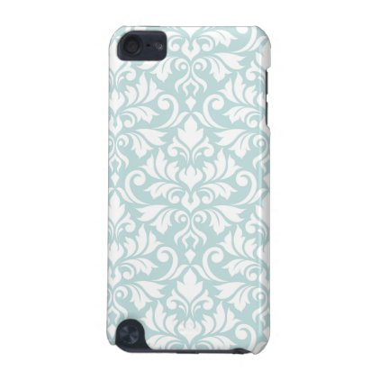 Flourish Damask Big Pattern White on Duck Egg Blue iPod Touch 5G Cover