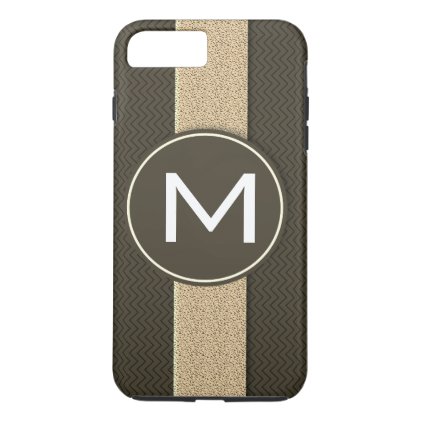 Monogram texture pattern Initial iPhone 7 Plus Case
