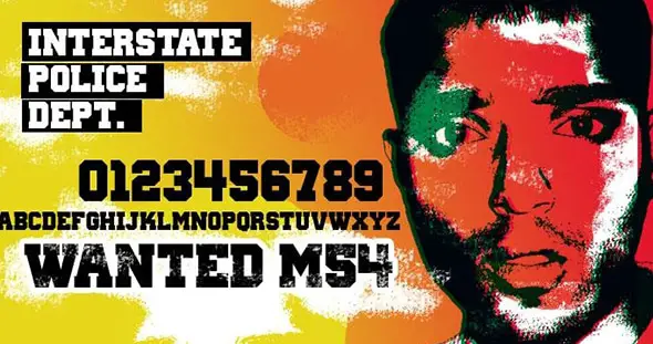 Wanted western M54 Font