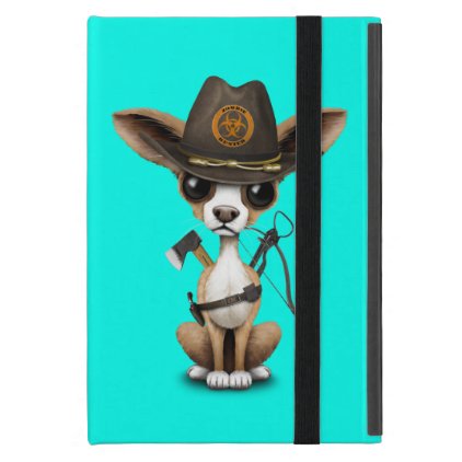 Cute Chihuahua Puppy Zombie Hunter Cover For iPad Mini