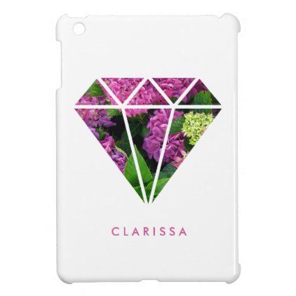elegant modern diamond lilac flower colorful iPad mini covers