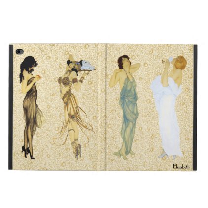 Four Vintage Retro Ladies Art Nouveau Floral Style Powis iPad Air 2 Case