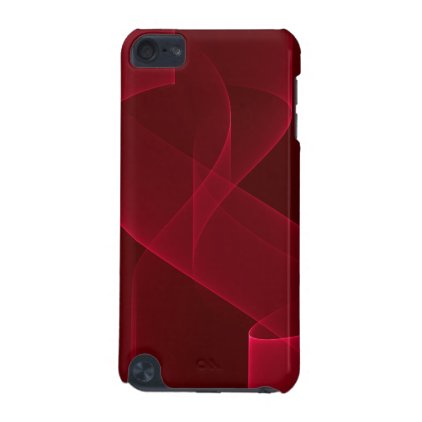 Elegant Abstract Red Ribbon iPod Touch (5th Generation) Case