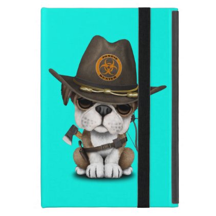 Cute Bulldog Puppy Zombie Hunter Case For iPad Mini