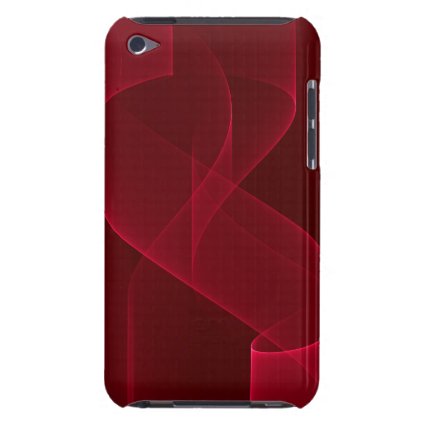 Elegant Abstract Red Ribbon iPod Case-Mate Case