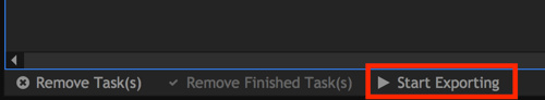 Click Start Exporting at the bottom of the screen.
