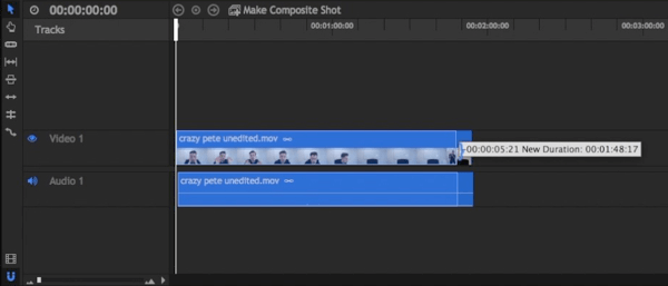 You can trim your video footage in the timeline by dragging and dropping.