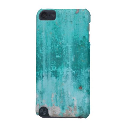 Weathered turquoise concrete wall texture iPod touch (5th generation) case