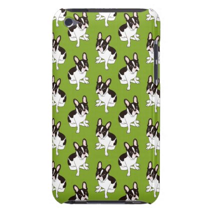 Cute double hooded pied French Bulldog Barely There iPod Cover