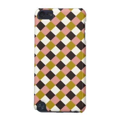 Gold Pink Chocolate Ivory Plaid iPod Touch (5th Generation) Case