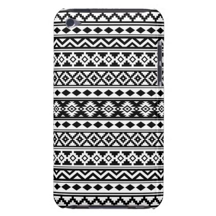 Aztec Essence Pattern IIb Black & White iPod Touch Case