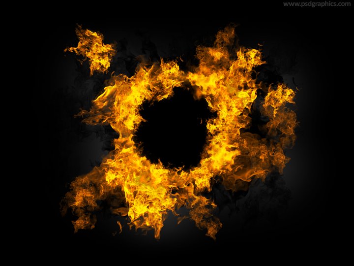 Fire flames frame