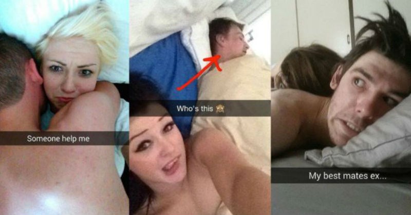 Snapchats following sex and hookups that are full of people regretting their decisions.