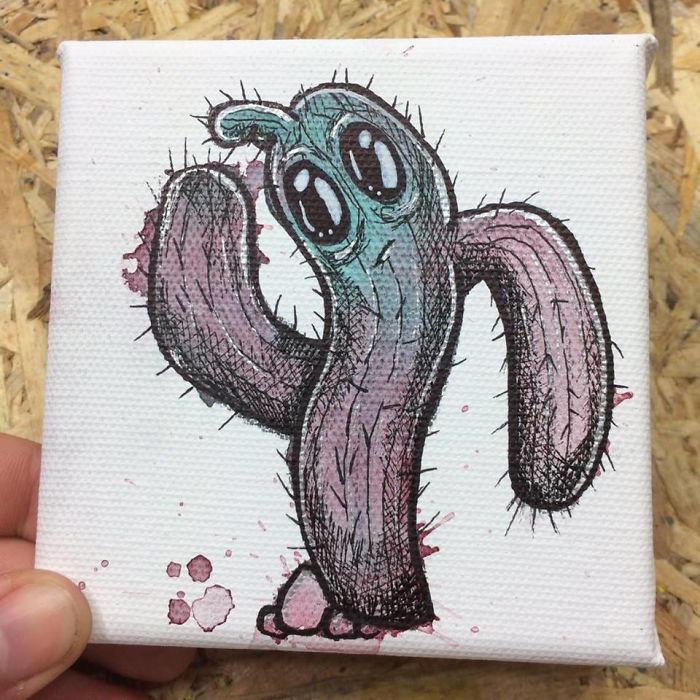 I Create Quirky Monsters From Random Paint Splashes Daily!