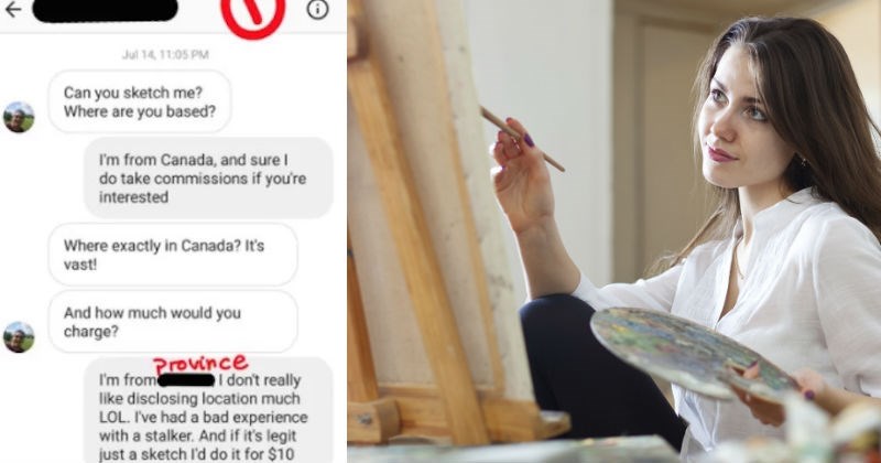 Creepy dude asks artist to draw sketch of him, and things get weird real quick.