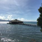 It doesn’t get more idyllic than Fatboys Resort, tucked into a cove on Mbabanga Island. The resort’s dock is home to a breezy restaurant. (Photo credit: Rebecca Strauss)