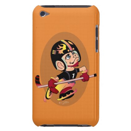HOCKEY PLAYER CARTOON iPod Touch Barely There iPod Case-Mate Case