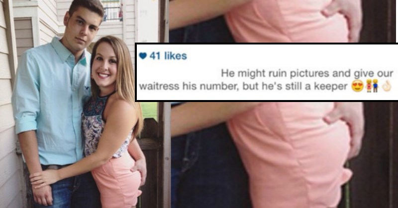 He may give our waitress his number but he's still a keeper - Cringe Inducing Moments From Social Media