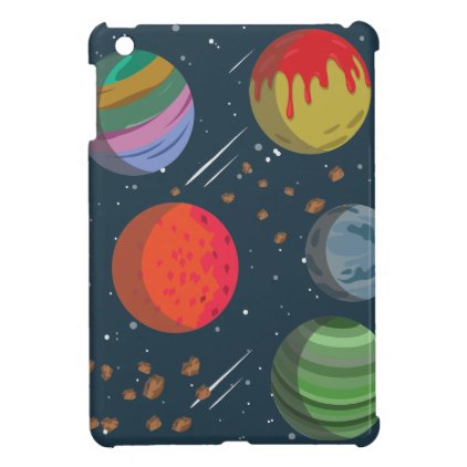 Colorful Planets in Outer Space iPad Mini Cases