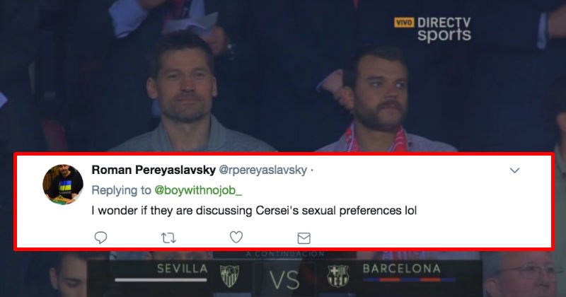 Jaime Lannister and Euron Greyjoy attend a soccer game together and people have funny reactions about it on Twitter.