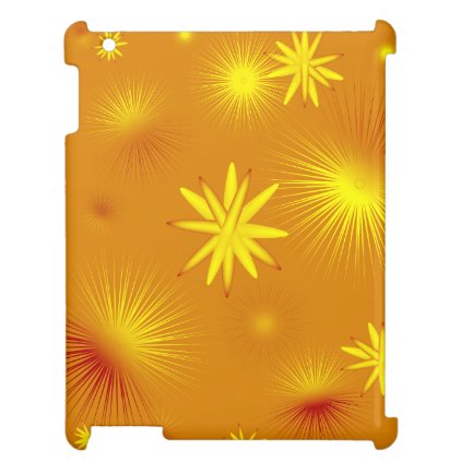 Stars and molecules on a gold case iPad covers