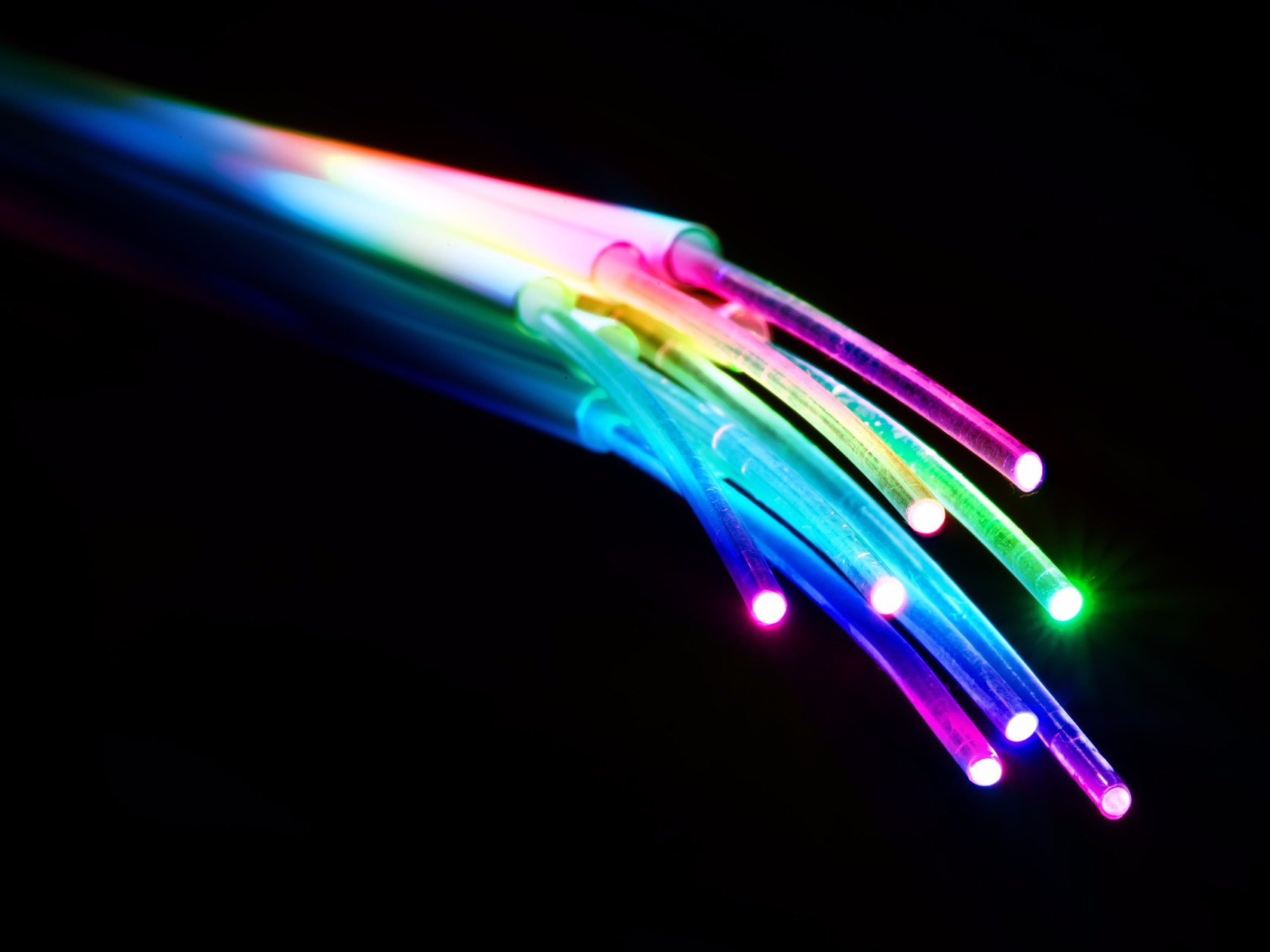 fiber optic cable light speed data rainbow shutterstock_348640364