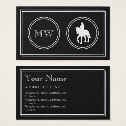 "Silent Movie" Horse Riding Business Cards