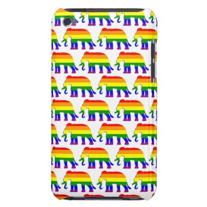 Rainbow elephant pattern barely there iPod case