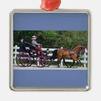 walnut hill carriage driving horse show metal ornament