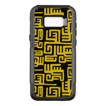 Minimal Yellow Black African Tribal Pattern OtterBox Commuter Samsung Galaxy S8+ Case