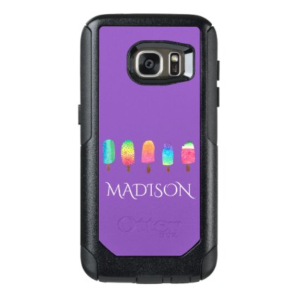 Cool Popsicles Trendy Purple Custom School OtterBox Samsung Galaxy S7 Case