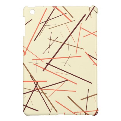 Modern colorful brown and orange line pattern iPad mini cover