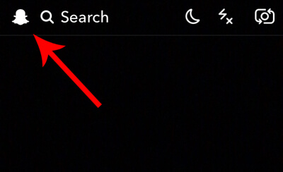Tap the ghost icon at the top left of the Snapchat camera screen.