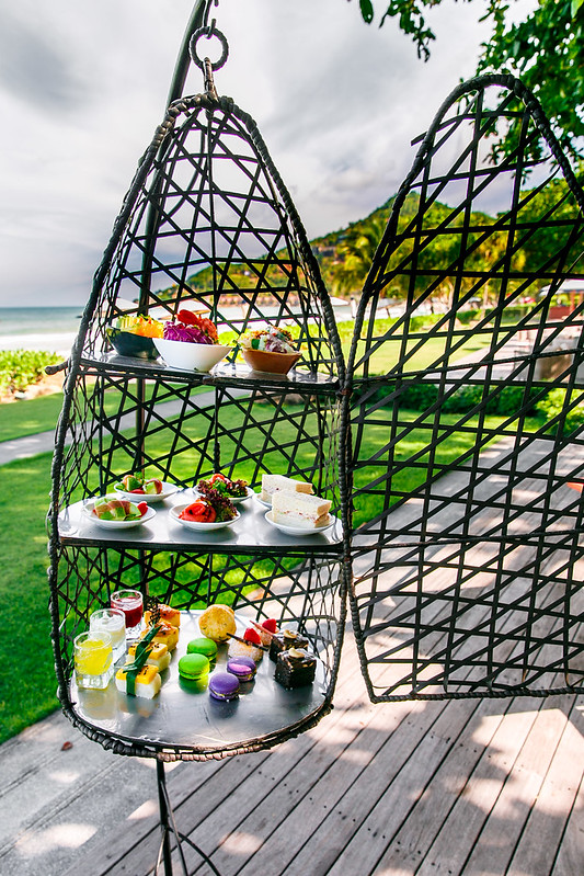 bird cage afternoon tea on the beach in Thailand
