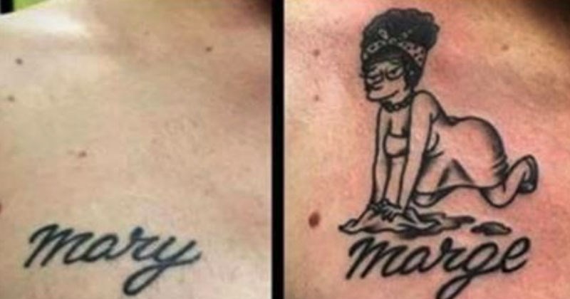 Funny series of tattoo coverups from people that are clearly moving on.