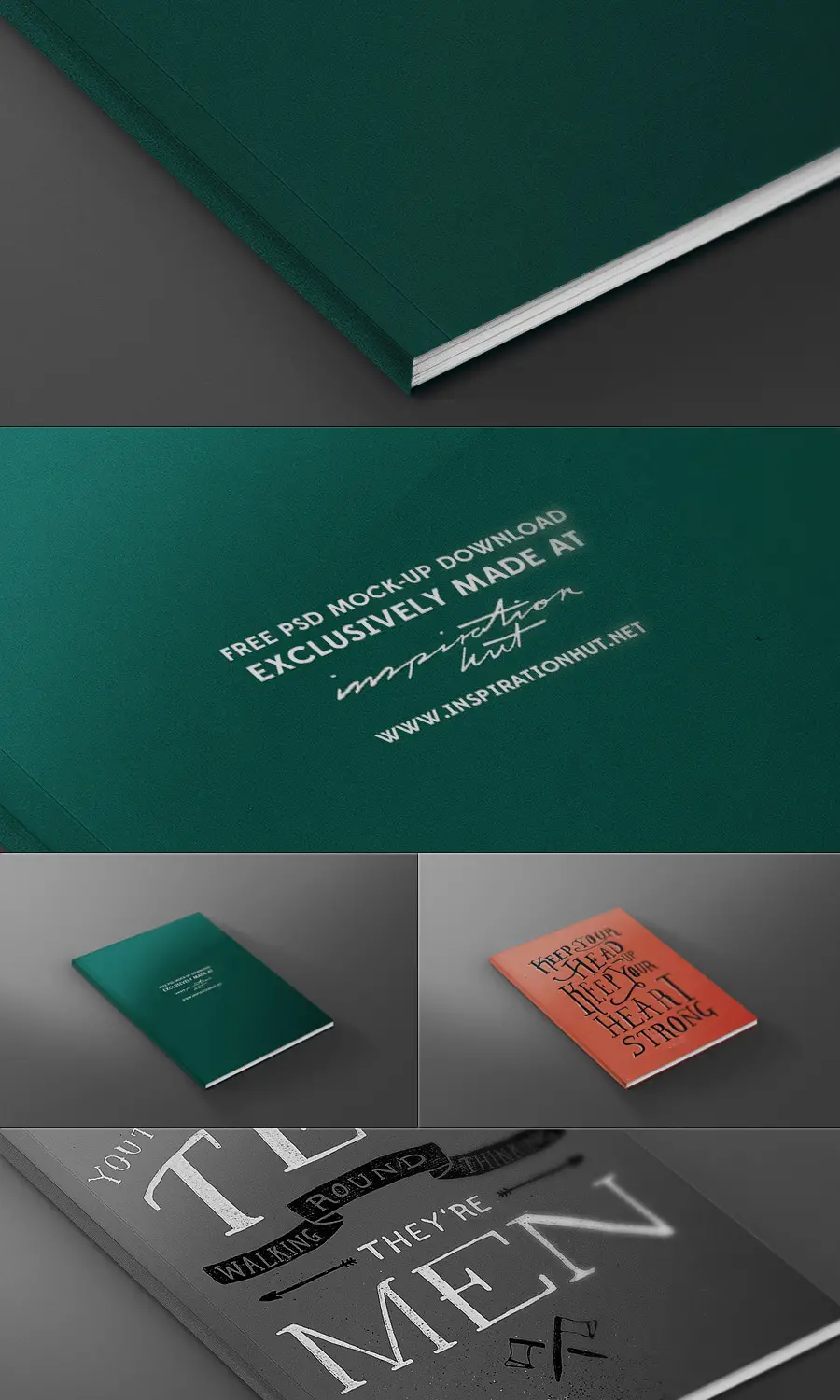 FREE Magazine Book Front Cover Mock-up Template PSD File
