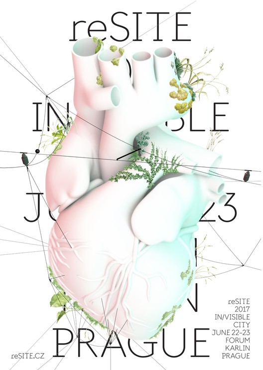 The poster for reSITE 2017 showing the conference's visual identity of a heart. Image © reSITE