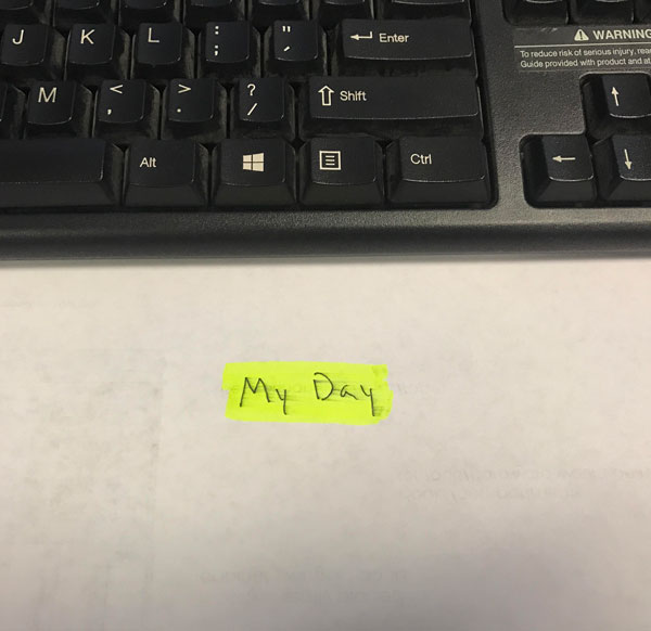 My boss told me she left something special on my desk, and that it would be the "highlight of my day"