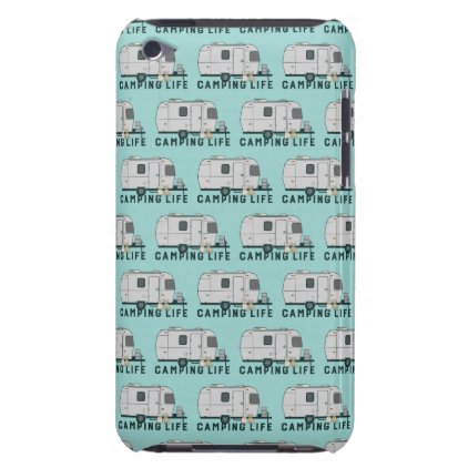 Happy camping life with cute Frenchies Barely There iPod Cover