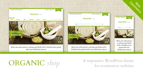 Organic Shop Website Templates