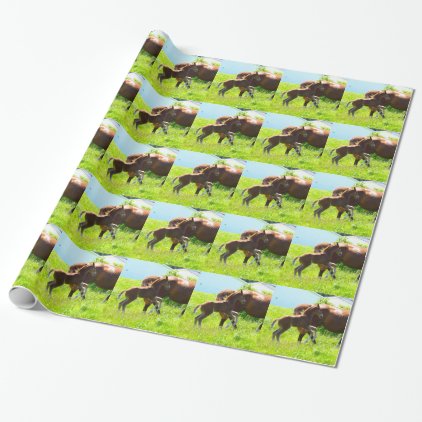 Horse Pony Baby Foal Cute Wrapping Paper