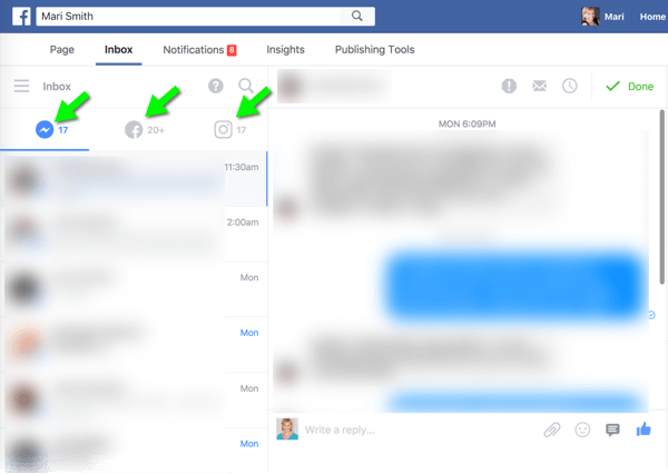 The new Messenger, Facebook, and Instagram unified inbox on desktop makes it much easier to manage audience messages.