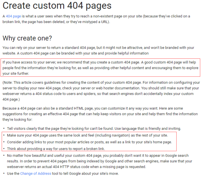 custom 404 instructions