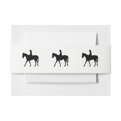 Girl on Horse Personalized Invitation Belly Band