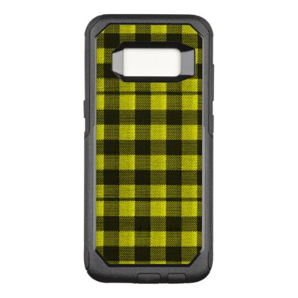 Yellow Gingham Checkered Pattern Burlap Look OtterBox Commuter Samsung Galaxy S8 Case