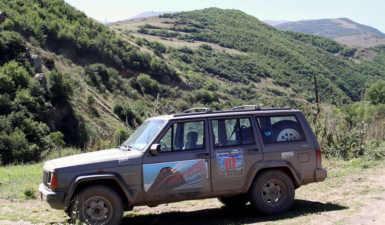 the jeep car that Ric from Global Gaz drove in a global rally