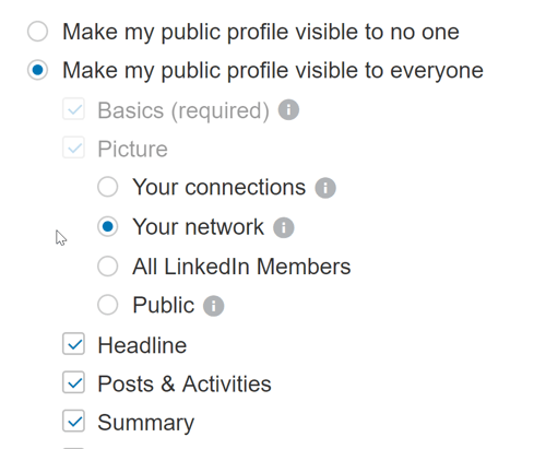 Make sure your LinkedIn profile settings allow anyone to see your public posts.